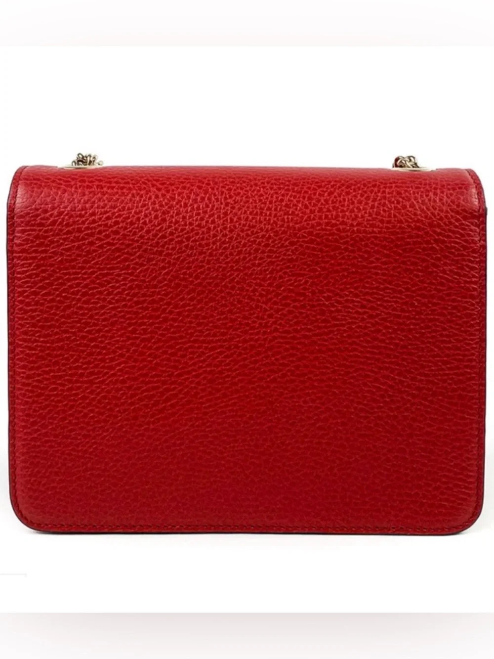 Gucci Interlocking G Small Crossbody Bag Red Grained Calfskin Leather